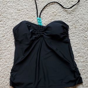 Black tankini top
